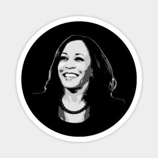 Kamala Harris Black and White Magnet